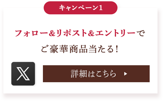 X フォロー&リポスト&エントリーでご豪華商品当たる!