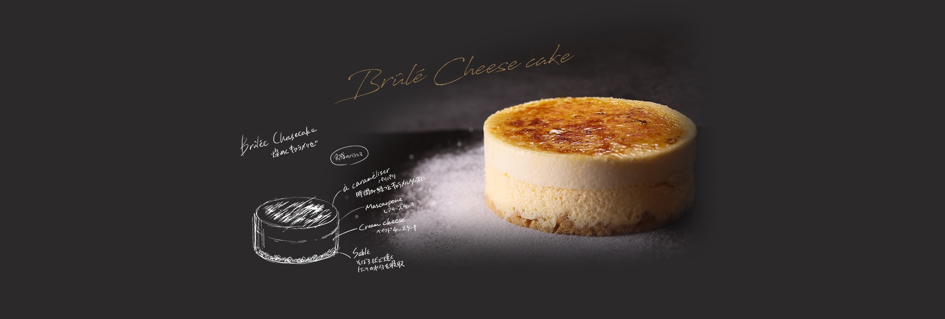 ブリュレチーズケーキ＜煌めくキャラメリゼ＞