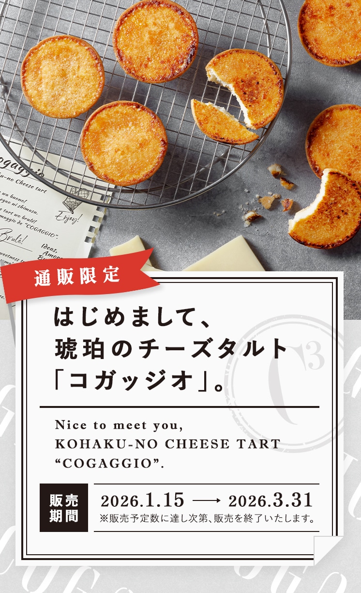 琥珀のチーズタルト「コガッジオ」
