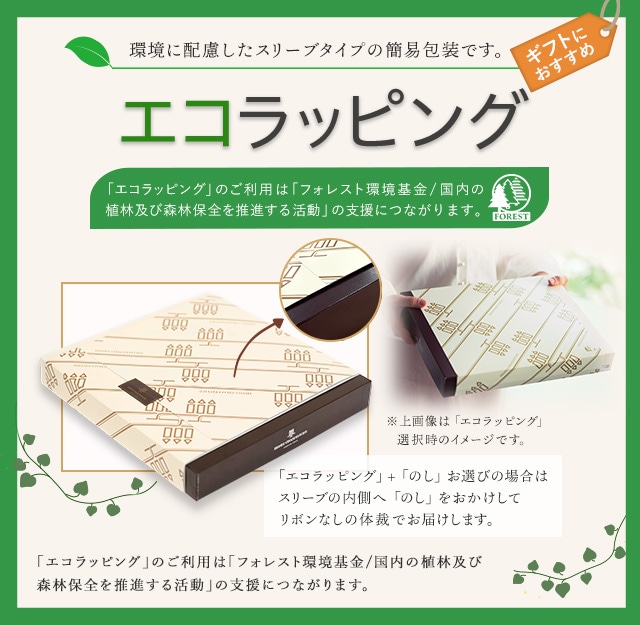 環境に配慮した、スリーブタイプの簡易包装です。