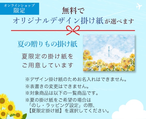 オリジナルデザイン掛け紙が選べます　夏の贈りもの掛け紙