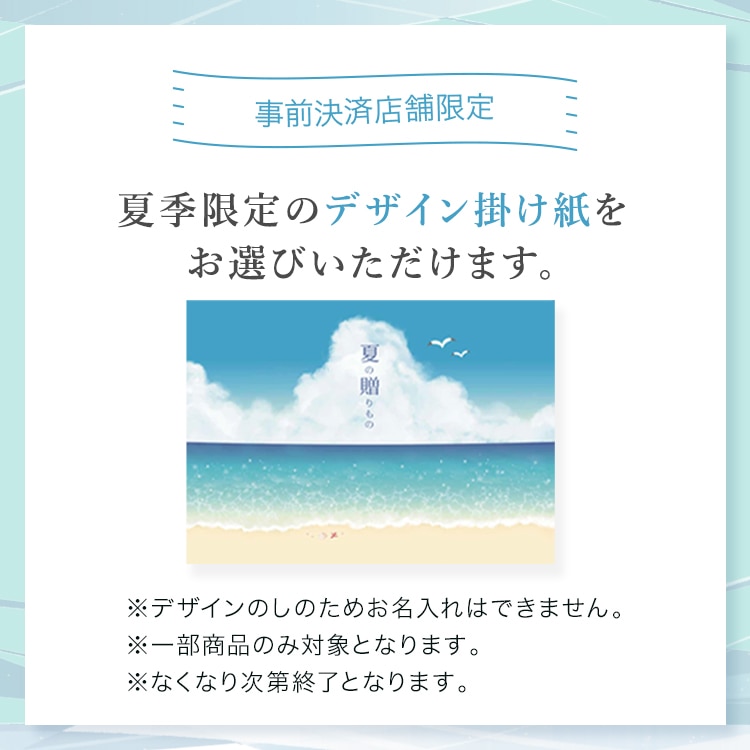 オリジナルデザイン掛け紙が選べます　夏の贈りもの掛け紙