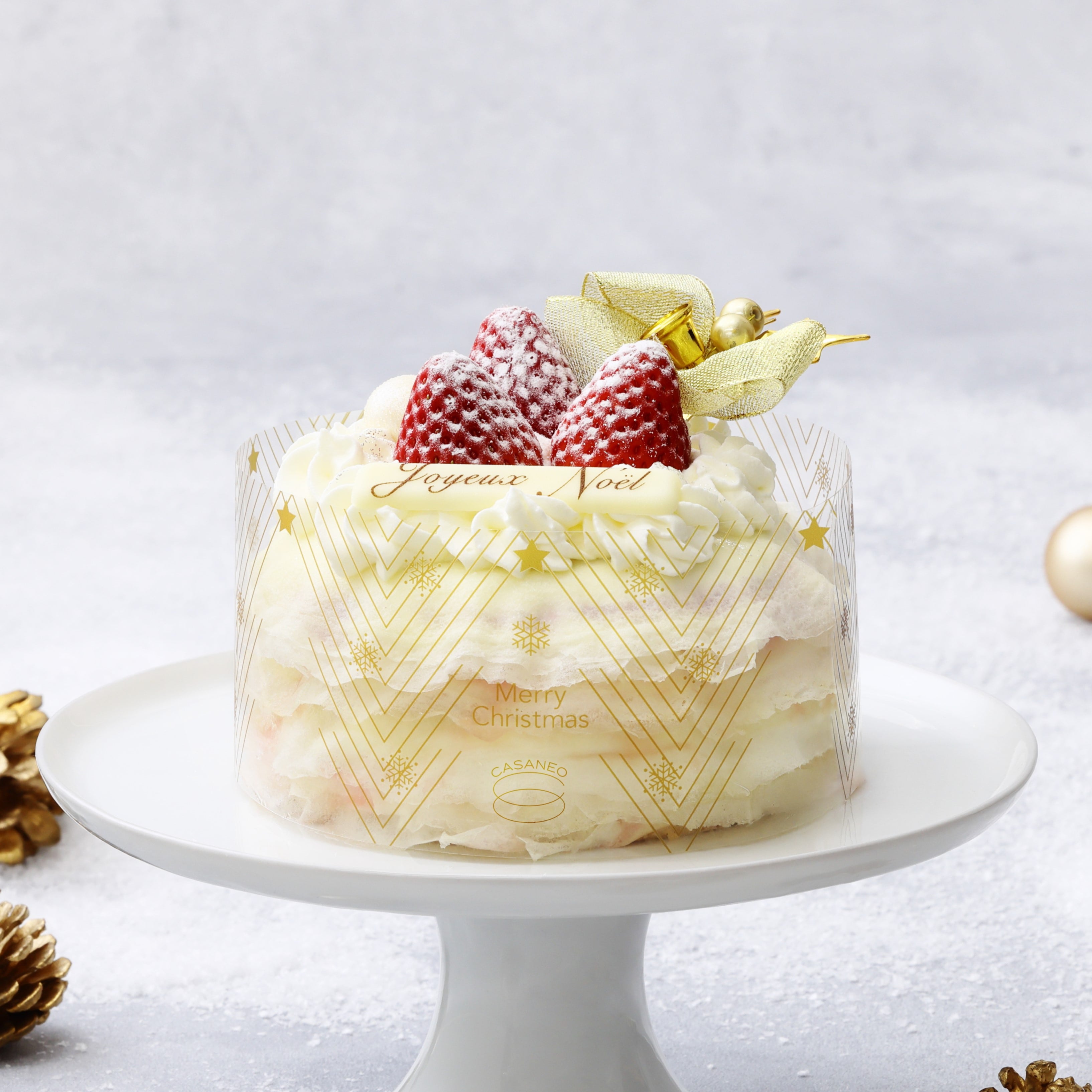 【店舗受取】ミルクリーム ごろごろ果肉のベリーベリー<ホワイトクリスマス> 12cm《受取は12/20~12/25》