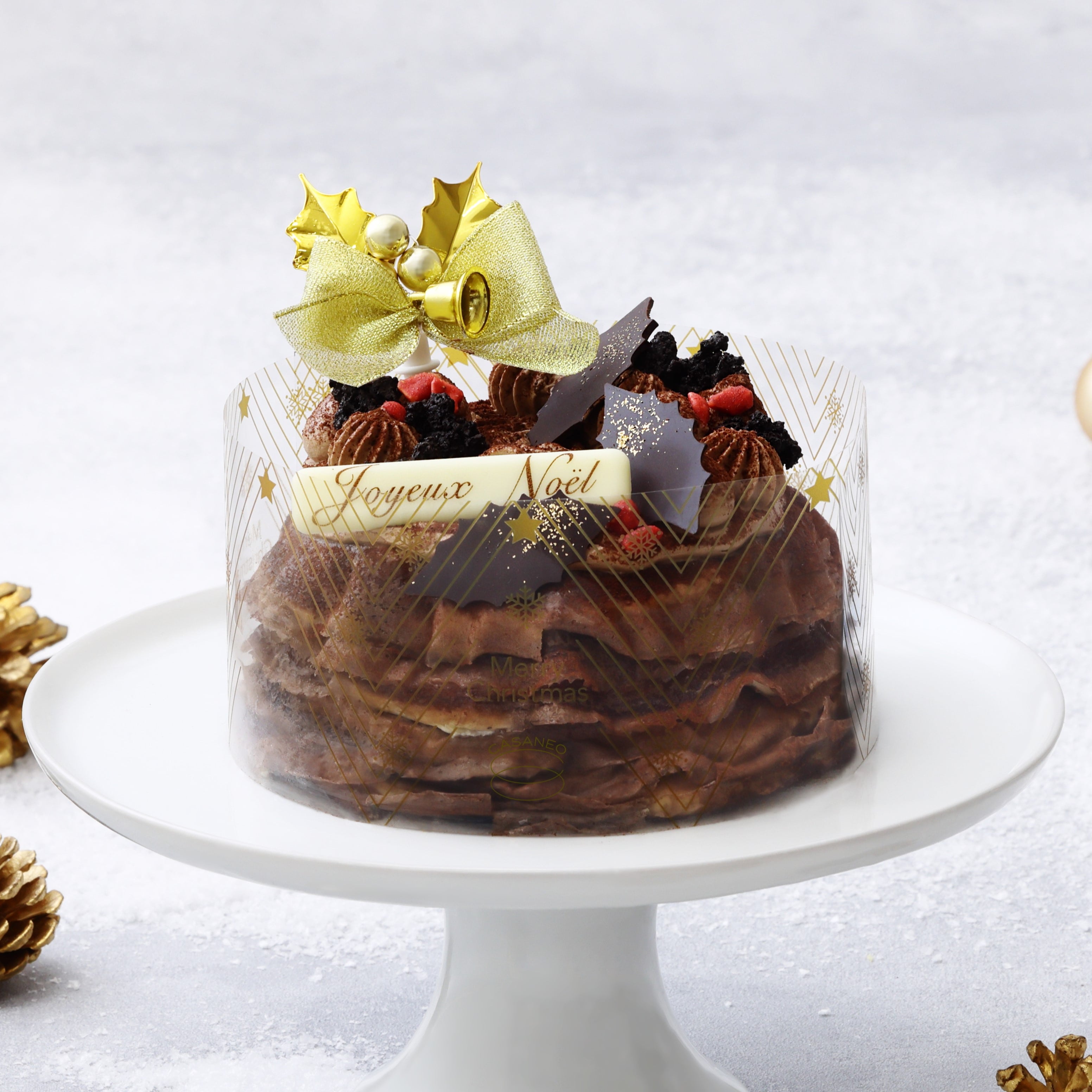 【店舗受取】ミルクリーム 73%カカオ香るクッキー&クリーム<クリスマス> 12cm《受取は12/20~12/25》