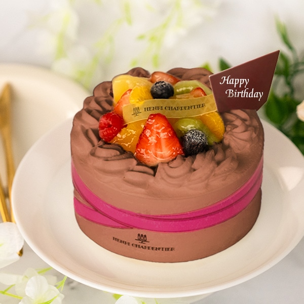 【店舗受取】セミオーダーケーキ(チョコレートクリーム＋フルーツミックス)　12cm