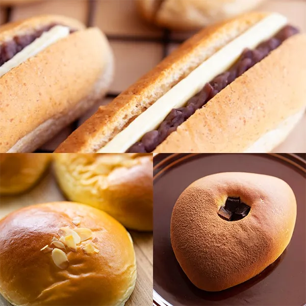 あんバターとクリームパン5個セット【バックハウス・イリエ】