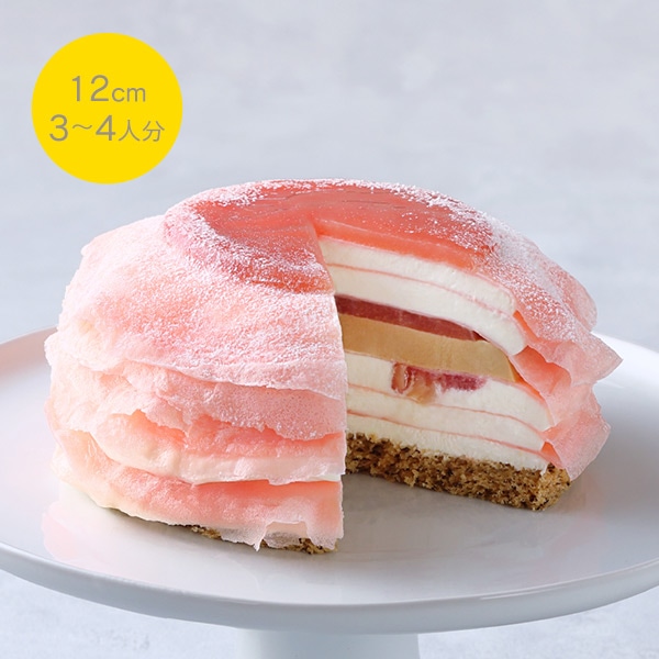 《お届けは9/15まで》ミルクリーム アールグレイ香るごろごろ果肉の桃 12cm