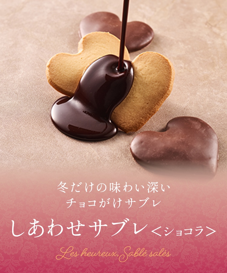 冬だけの味わい深いチョコがけサブレ　しあわせサブレ＜ショコラ＞