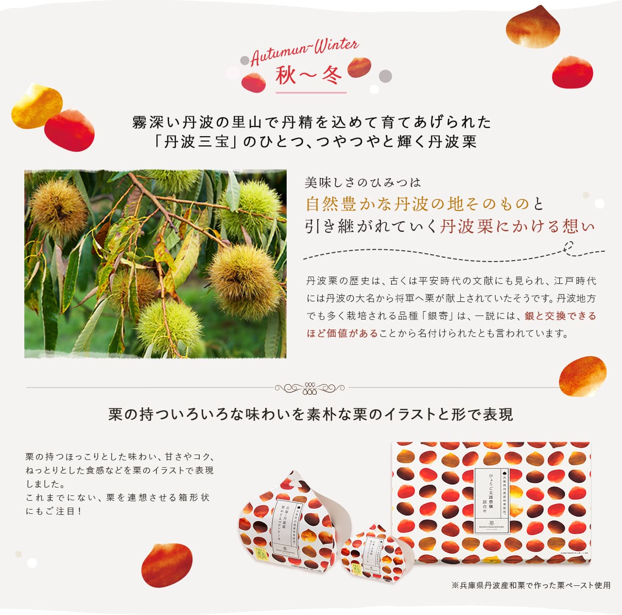 「ひょうご五國豊穣」マロンケーキ